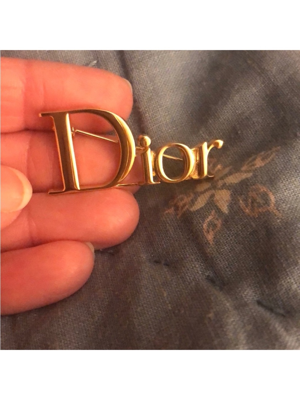 Dior Gold Logo Hair Pin